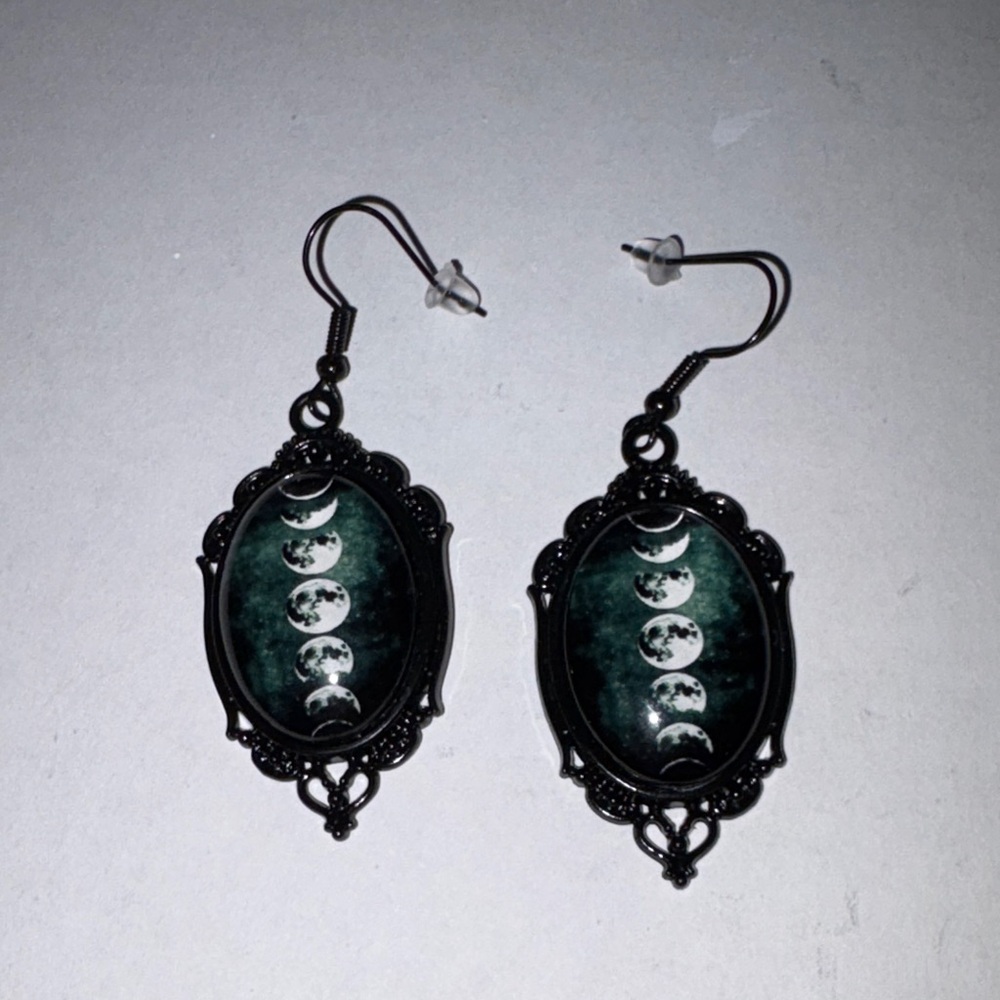 Moon phase earrings
